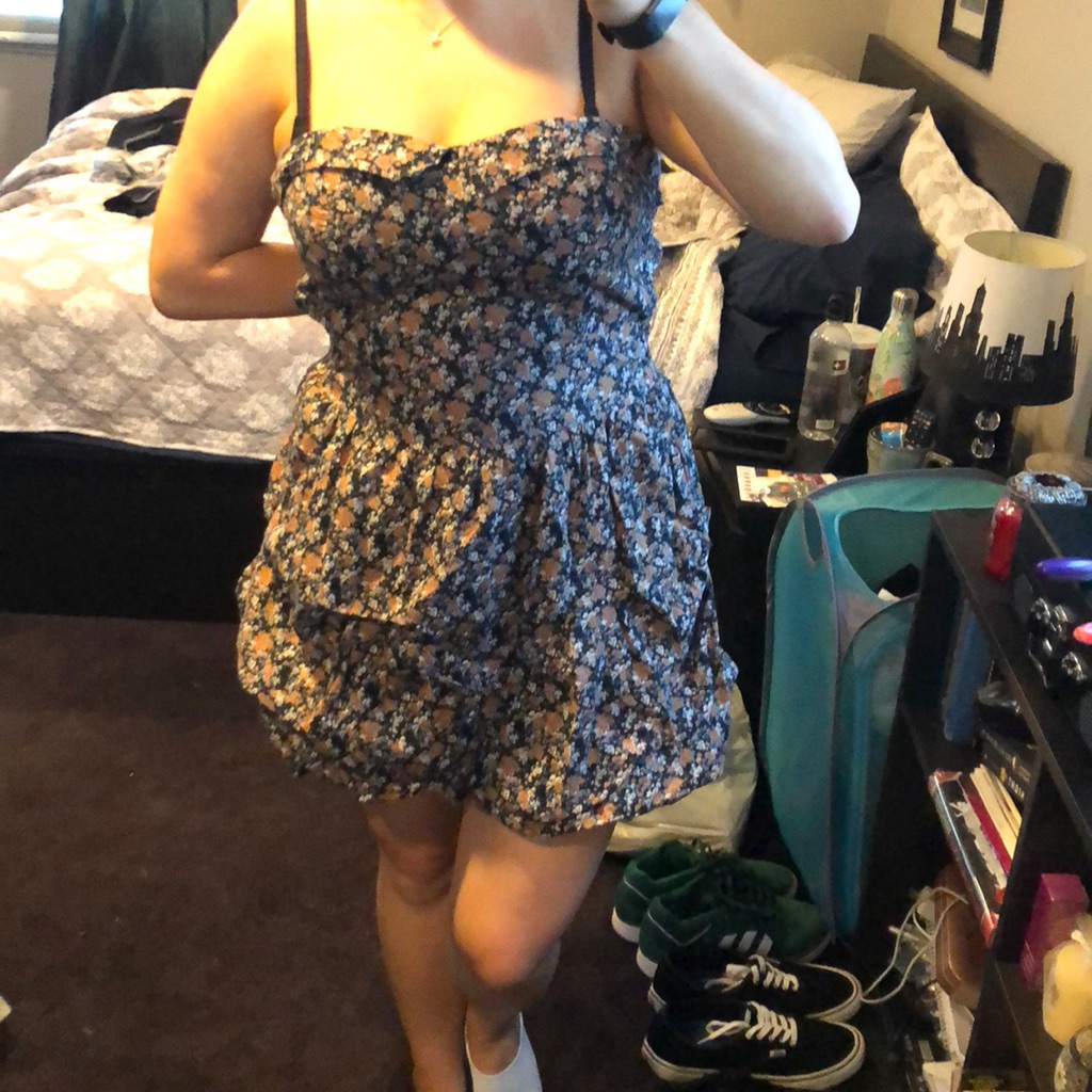 Floral Strapless Dress
